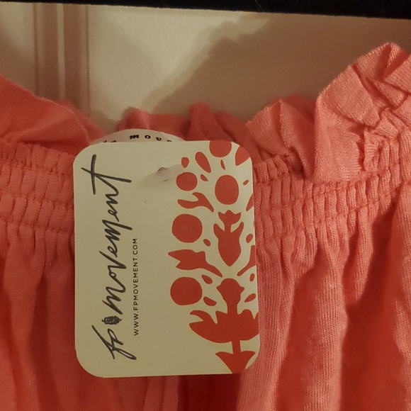 NWT FP Movement by Free People Pink Coral Blouse - Picture 3 of 4